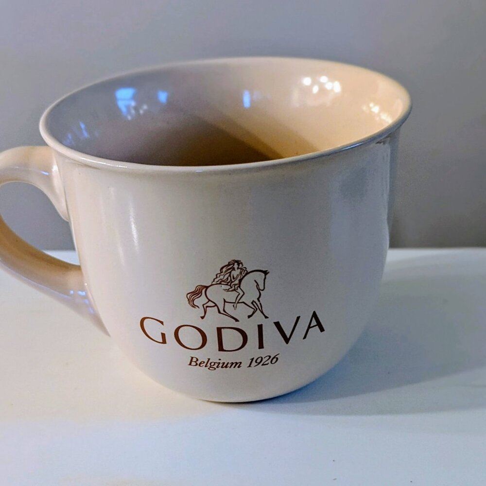 Godiva Belgium 1926 Large 16oz Cream Mug – Coffee Tea Drinkware